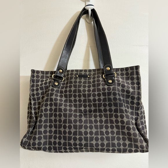 Kate Spade Stylish Black and Cream Large Tote Bag - Picture 1 of 12